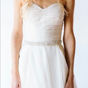 Untamed Petals Catalina Ivory Bridal Sash/belt